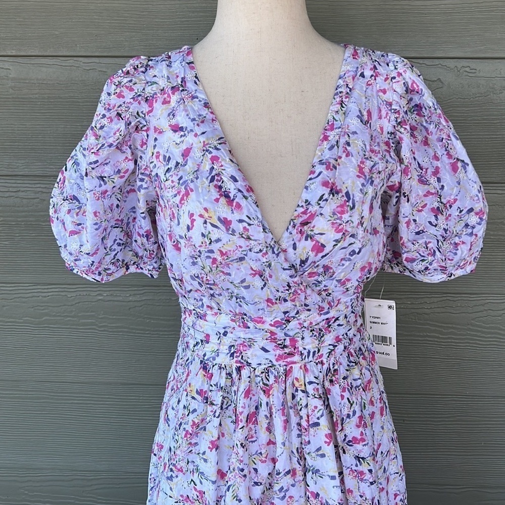 French Collection “Flores” Puff Sleeve Dress - Picture 3 of 12